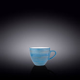 Wilmax Porzellan Kaffeetasse, 110 ml, Spiral Blau | WL-669634/A
